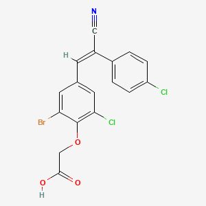 molecular formula C17H10BrCl2NO3 B4847093 {2-bromo-6-chloro-4-[(E)-2-(4-chlorophenyl)-2-cyanoethenyl]phenoxy}acetic acid 