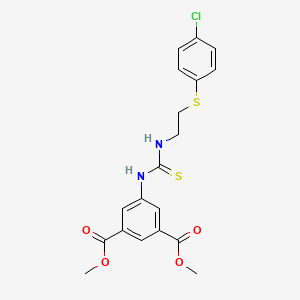 molecular formula C19H19ClN2O4S2 B4847236 DIMETHYL 5-{[({2-[(4-CHLOROPHENYL)SULFANYL]ETHYL}AMINO)CARBOTHIOYL]AMINO}ISOPHTHALATE 