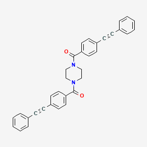 molecular formula C34H26N2O2 B4847374 Piperazine-1,4-diylbis{[4-(phenylethynyl)phenyl]methanone} 