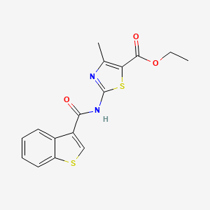 molecular formula C16H14N2O3S2 B4847577 Ethyl 2-[(1-benzothiophen-3-ylcarbonyl)amino]-4-methyl-1,3-thiazole-5-carboxylate 