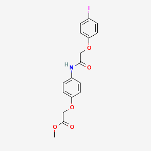 molecular formula C17H16INO5 B4847647 methyl (4-{[(4-iodophenoxy)acetyl]amino}phenoxy)acetate 