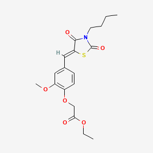 molecular formula C19H23NO6S B4847850 ethyl {4-[(Z)-(3-butyl-2,4-dioxo-1,3-thiazolidin-5-ylidene)methyl]-2-methoxyphenoxy}acetate 