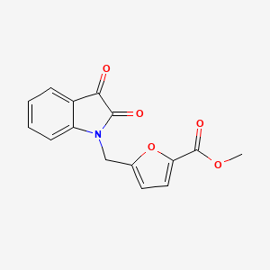 molecular formula C15H11NO5 B4848304 methyl 5-[(2,3-dioxo-2,3-dihydro-1H-indol-1-yl)methyl]furan-2-carboxylate 