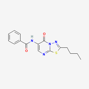molecular formula C16H16N4O2S B4848312 N-(2-butyl-5-oxo-5H-[1,3,4]thiadiazolo[3,2-a]pyrimidin-6-yl)benzamide 