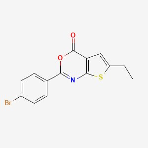 molecular formula C14H10BrNO2S B4848416 2-(4-bromophenyl)-6-ethyl-4H-thieno[2,3-d][1,3]oxazin-4-one 