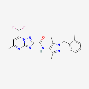 7-(difluoromethyl)-N-[3,5-dimethyl-1-(2-methylbenzyl)-1H-pyrazol-4-yl]-5-methyl[1,2,4]triazolo[1,5-a]pyrimidine-2-carboxamide