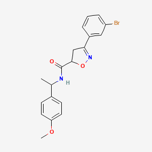 3-(3-bromophenyl)-N-[1-(4-methoxyphenyl)ethyl]-4,5-dihydro-5-isoxazolecarboxamide
