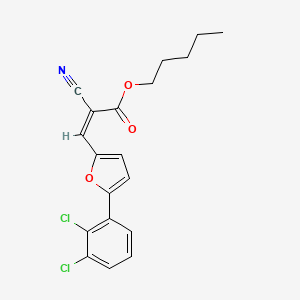 molecular formula C19H17Cl2NO3 B4848890 pentyl (Z)-2-cyano-3-[5-(2,3-dichlorophenyl)furan-2-yl]prop-2-enoate 