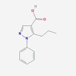 molecular formula C13H14N2O2 B048489 1-Phenyl-5-propyl-1H-pyrazole-4-carboxylic acid CAS No. 116344-17-3