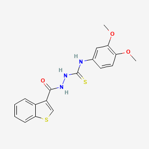 2-(1-benzothien-3-ylcarbonyl)-N-(3,4-dimethoxyphenyl)hydrazinecarbothioamide