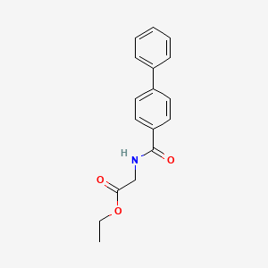 molecular formula C17H17NO3 B4848908 ETHYL 2-({[1,1'-BIPHENYL]-4-YL}FORMAMIDO)ACETATE 
