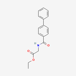molecular formula C17H17NO3 B4848908 ethyl N-(4-biphenylylcarbonyl)glycinate 