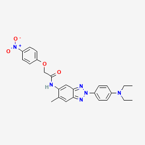 N-{2-[4-(diethylamino)phenyl]-6-methyl-2H-1,2,3-benzotriazol-5-yl}-2-(4-nitrophenoxy)acetamide