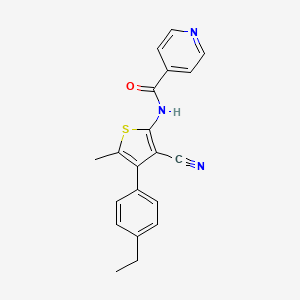 molecular formula C20H17N3OS B4849097 N-[3-cyano-4-(4-ethylphenyl)-5-methylthiophen-2-yl]pyridine-4-carboxamide 