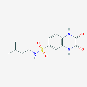 molecular formula C13H17N3O4S B4849164 N-(3-methylbutyl)-2,3-dioxo-1,2,3,4-tetrahydroquinoxaline-6-sulfonamide 
