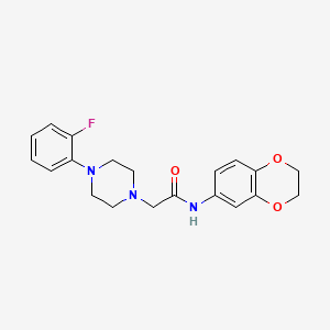 molecular formula C20H22FN3O3 B4849191 N-(2,3-dihydro-1,4-benzodioxin-6-yl)-2-[4-(2-fluorophenyl)piperazin-1-yl]acetamide 