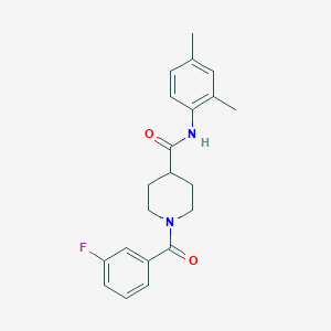 molecular formula C21H23FN2O2 B4849817 N-(2,4-dimethylphenyl)-1-(3-fluorobenzoyl)piperidine-4-carboxamide 