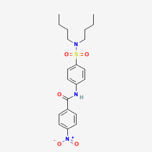 molecular formula C21H27N3O5S B4849843 N-[4-(dibutylsulfamoyl)phenyl]-4-nitrobenzamide 