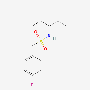 molecular formula C14H22FNO2S B4849851 N-(2,4-dimethylpentan-3-yl)-1-(4-fluorophenyl)methanesulfonamide 