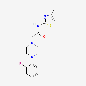 molecular formula C17H21FN4OS B4849862 N-(4,5-dimethyl-1,3-thiazol-2-yl)-2-[4-(2-fluorophenyl)piperazin-1-yl]acetamide 