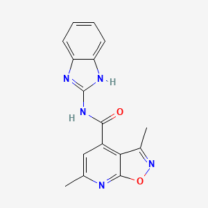 molecular formula C16H13N5O2 B4849962 N-(1,3-dihydro-2H-benzimidazol-2-ylidene)-3,6-dimethyl[1,2]oxazolo[5,4-b]pyridine-4-carboxamide 