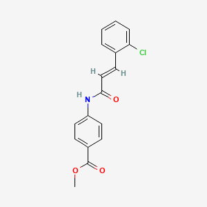 molecular formula C17H14ClNO3 B4850023 methyl 4-[(2E)-3-(2-chlorophenyl)prop-2-enoylamino]benzoate CAS No. 5366-41-6