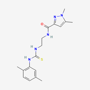 molecular formula C17H23N5OS B4850039 N~3~-(2-{[(2,5-DIMETHYLANILINO)CARBOTHIOYL]AMINO}ETHYL)-1,5-DIMETHYL-1H-PYRAZOLE-3-CARBOXAMIDE 