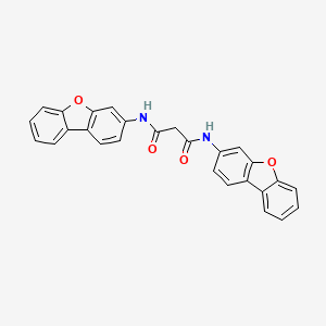 molecular formula C27H18N2O4 B4850099 N,N'-di(dibenzofuran-3-yl)propanediamide 