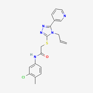 molecular formula C19H18ClN5OS B4850271 N-(3-chloro-4-methylphenyl)-2-{[4-(prop-2-en-1-yl)-5-(pyridin-3-yl)-4H-1,2,4-triazol-3-yl]sulfanyl}acetamide 