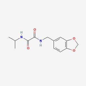 molecular formula C13H16N2O4 B4850300 N'-[(2H-1,3-BENZODIOXOL-5-YL)METHYL]-N-(PROPAN-2-YL)ETHANEDIAMIDE 