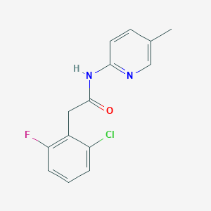 molecular formula C14H12ClFN2O B4850337 2-(2-chloro-6-fluorophenyl)-N-(5-methylpyridin-2-yl)acetamide 