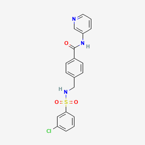 molecular formula C19H16ClN3O3S B4850518 4-[[(3-chlorophenyl)sulfonylamino]methyl]-N-pyridin-3-ylbenzamide 