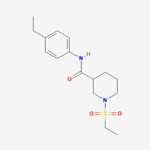 molecular formula C16H24N2O3S B4850551 N-(4-ethylphenyl)-1-(ethylsulfonyl)piperidine-3-carboxamide 