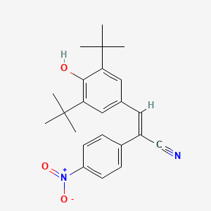 molecular formula C23H26N2O3 B4850648 (2E)-3-(3,5-di-tert-butyl-4-hydroxyphenyl)-2-(4-nitrophenyl)prop-2-enenitrile 