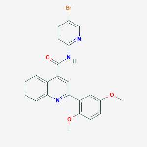 molecular formula C23H18BrN3O3 B4850685 N-(5-bromopyridin-2-yl)-2-(2,5-dimethoxyphenyl)quinoline-4-carboxamide 