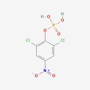 molecular formula C6H4Cl2NO6P B048508 2,6-Dichloro-4-nitrophenyl phosphate CAS No. 112028-49-6