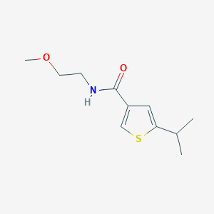 molecular formula C11H17NO2S B4851012 N-(2-methoxyethyl)-5-(propan-2-yl)thiophene-3-carboxamide 