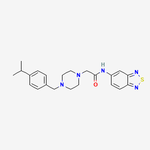 molecular formula C22H27N5OS B4851251 N-(2,1,3-BENZOTHIADIAZOL-5-YL)-2-[4-(4-ISOPROPYLBENZYL)-1-PIPERAZINYL]ACETAMIDE 