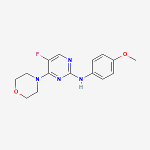 molecular formula C15H17FN4O2 B4851419 N-(5-FLUORO-4-MORPHOLINO-2-PYRIMIDINYL)-N-(4-METHOXYPHENYL)AMINE 