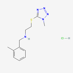 molecular formula C12H18ClN5S B4851505 N-[(2-methylphenyl)methyl]-2-(1-methyltetrazol-5-yl)sulfanylethanamine;hydrochloride 