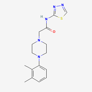 molecular formula C16H21N5OS B4851623 2-[4-(2,3-dimethylphenyl)piperazin-1-yl]-N-(1,3,4-thiadiazol-2-yl)acetamide 