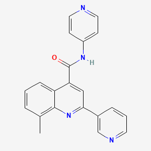 molecular formula C21H16N4O B4851831 8-methyl-2-(pyridin-3-yl)-N-(pyridin-4-yl)quinoline-4-carboxamide 
