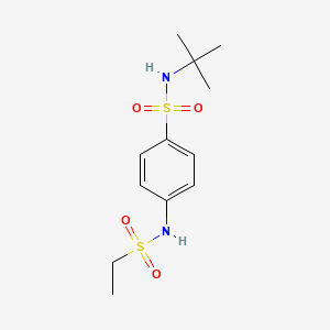 molecular formula C12H20N2O4S2 B4851980 N-TERT-BUTYL-4-ETHANESULFONAMIDOBENZENE-1-SULFONAMIDE 
