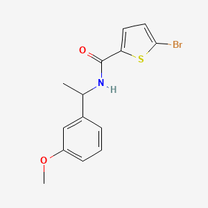 molecular formula C14H14BrNO2S B4851996 5-bromo-N-[1-(3-methoxyphenyl)ethyl]thiophene-2-carboxamide 