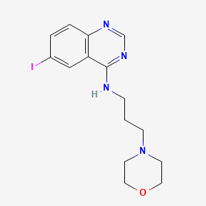 molecular formula C15H19IN4O B4852225 6-iodo-N-(3-morpholin-4-ylpropyl)quinazolin-4-amine 