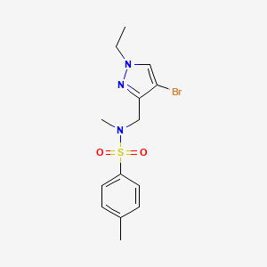 molecular formula C14H18BrN3O2S B4852227 N~1~-[(4-BROMO-1-ETHYL-1H-PYRAZOL-3-YL)METHYL]-N~1~,4-DIMETHYL-1-BENZENESULFONAMIDE 