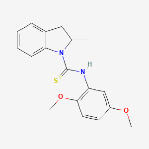 molecular formula C18H20N2O2S B4852298 N-(2,5-dimethoxyphenyl)-2-methyl-2,3-dihydro-1H-indole-1-carbothioamide 