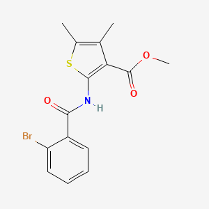 molecular formula C15H14BrNO3S B4852360 Methyl 2-(2-bromobenzamido)-4,5-dimethylthiophene-3-carboxylate 