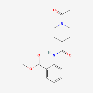 molecular formula C16H20N2O4 B4852517 METHYL 2-{[(1-ACETYL-4-PIPERIDYL)CARBONYL]AMINO}BENZOATE 