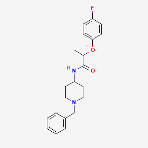 molecular formula C21H25FN2O2 B4852660 N-(1-benzylpiperidin-4-yl)-2-(4-fluorophenoxy)propanamide 